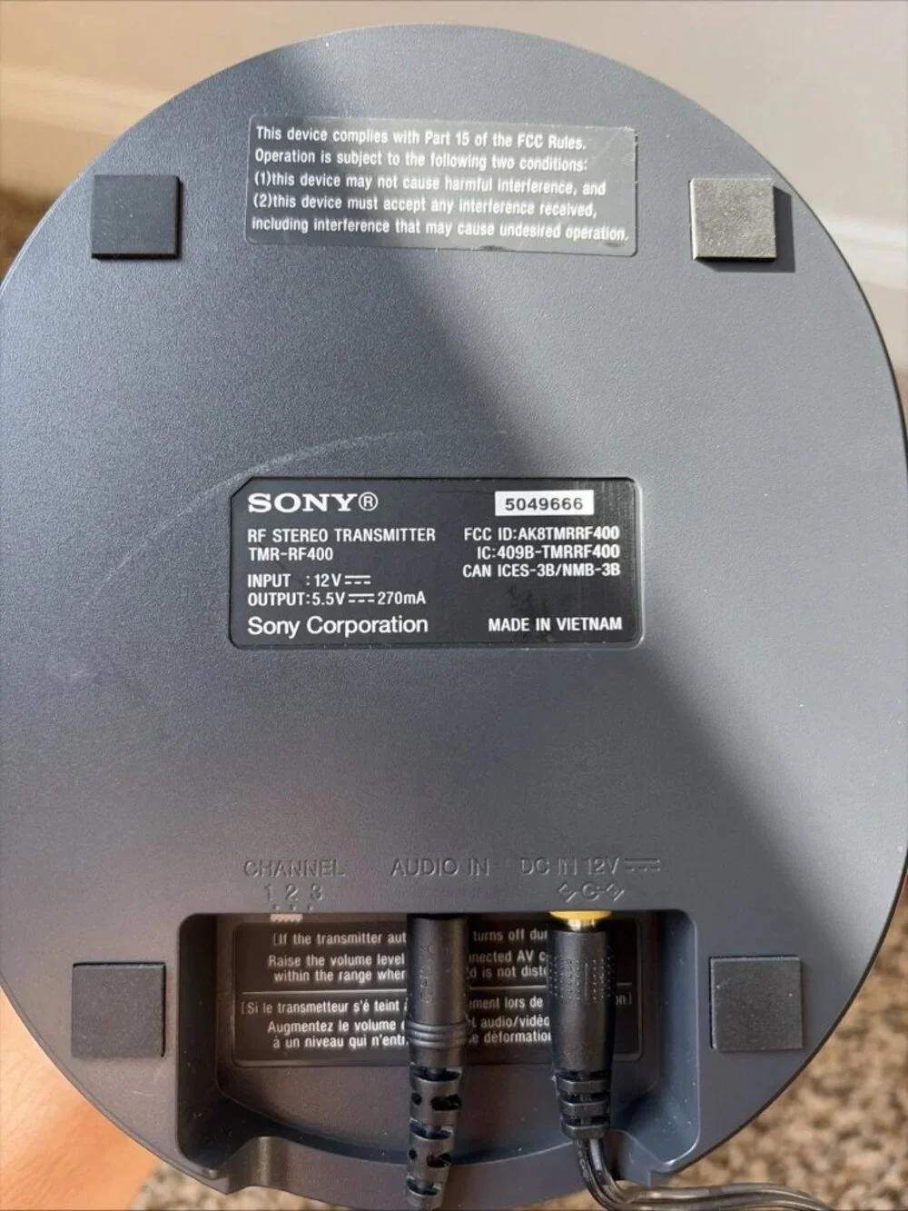 Sony RF400 Wireless Home Theater Headphones for Watching TV, Black